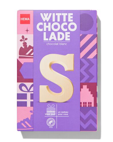 lettre en chocolat blanche S 140g - 24403119 - HEMA